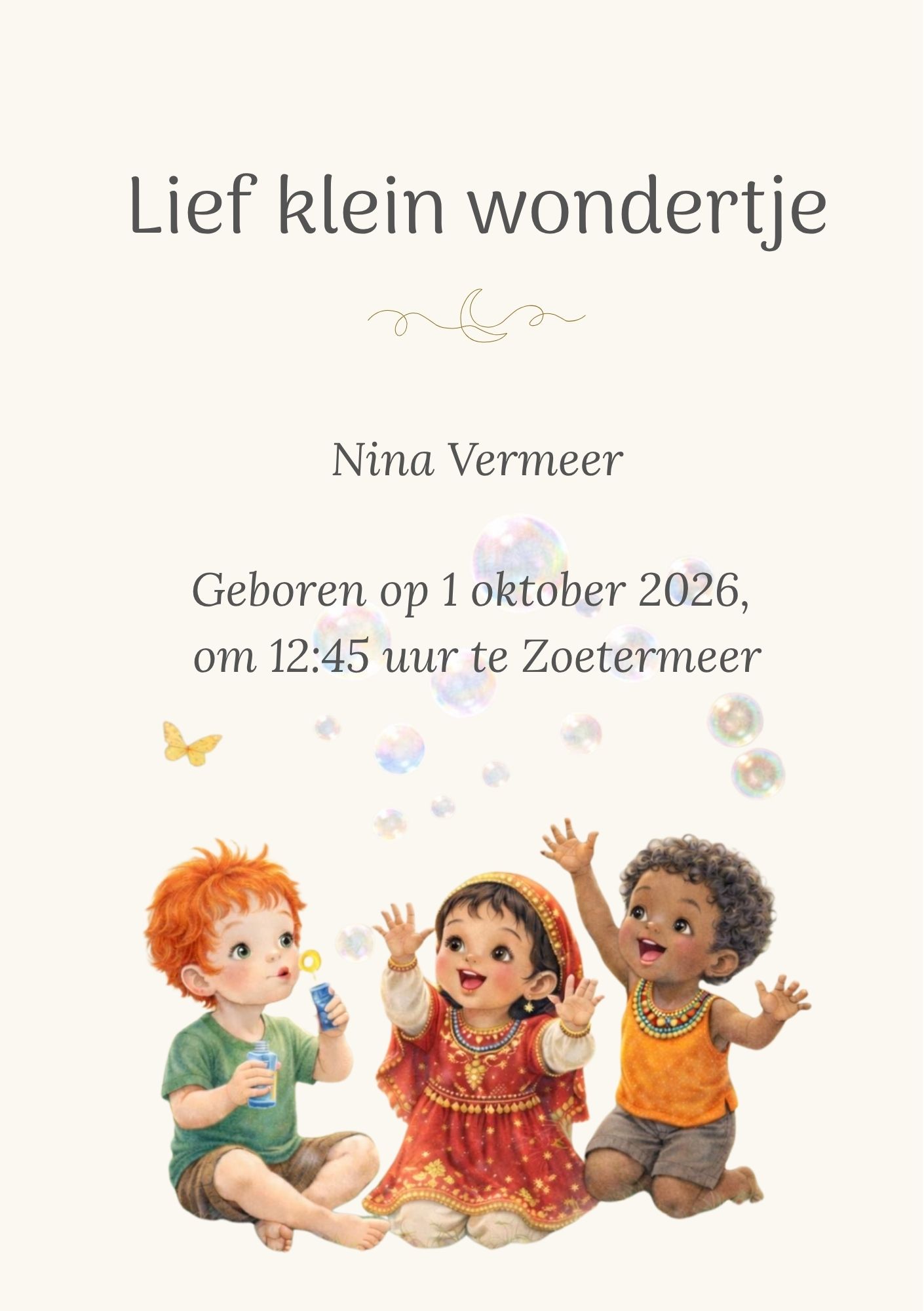 Persoonlijk geboorteboekje - pagina